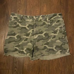 Green Camouflage Maurices Jean Shorts